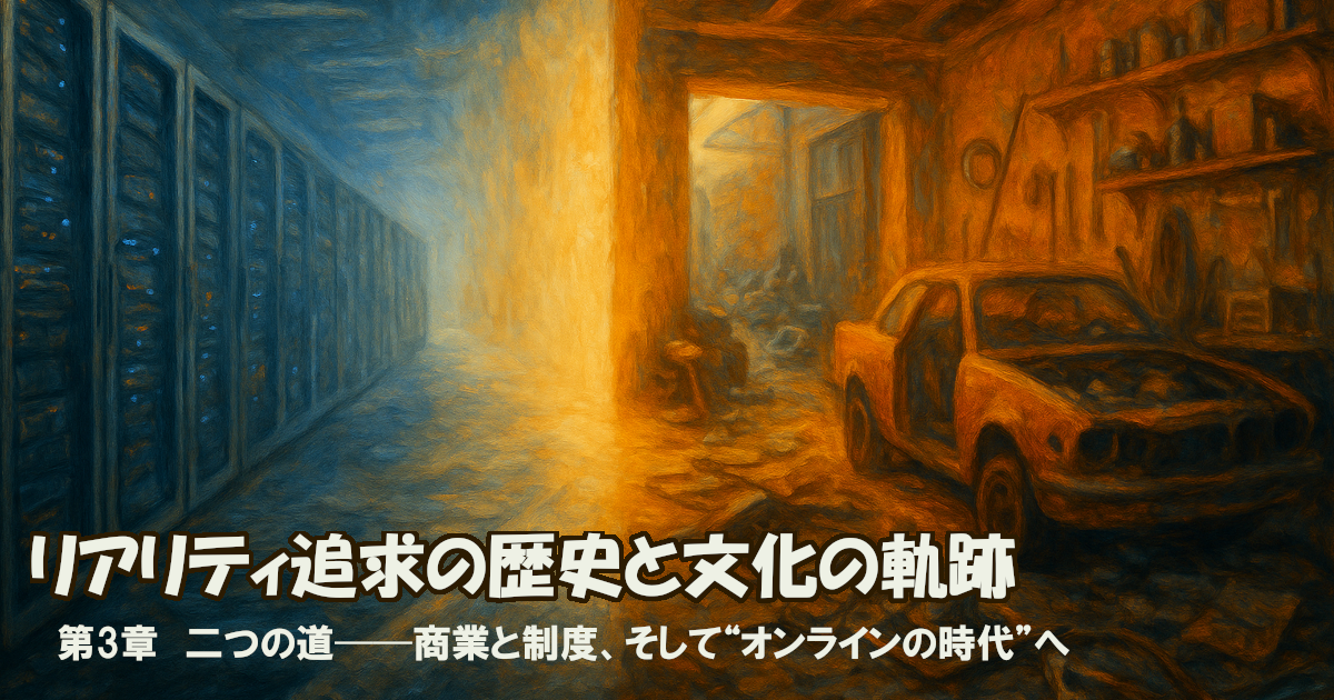第3章：二つの道──商業と制度、そして“オンラインの時代”へ