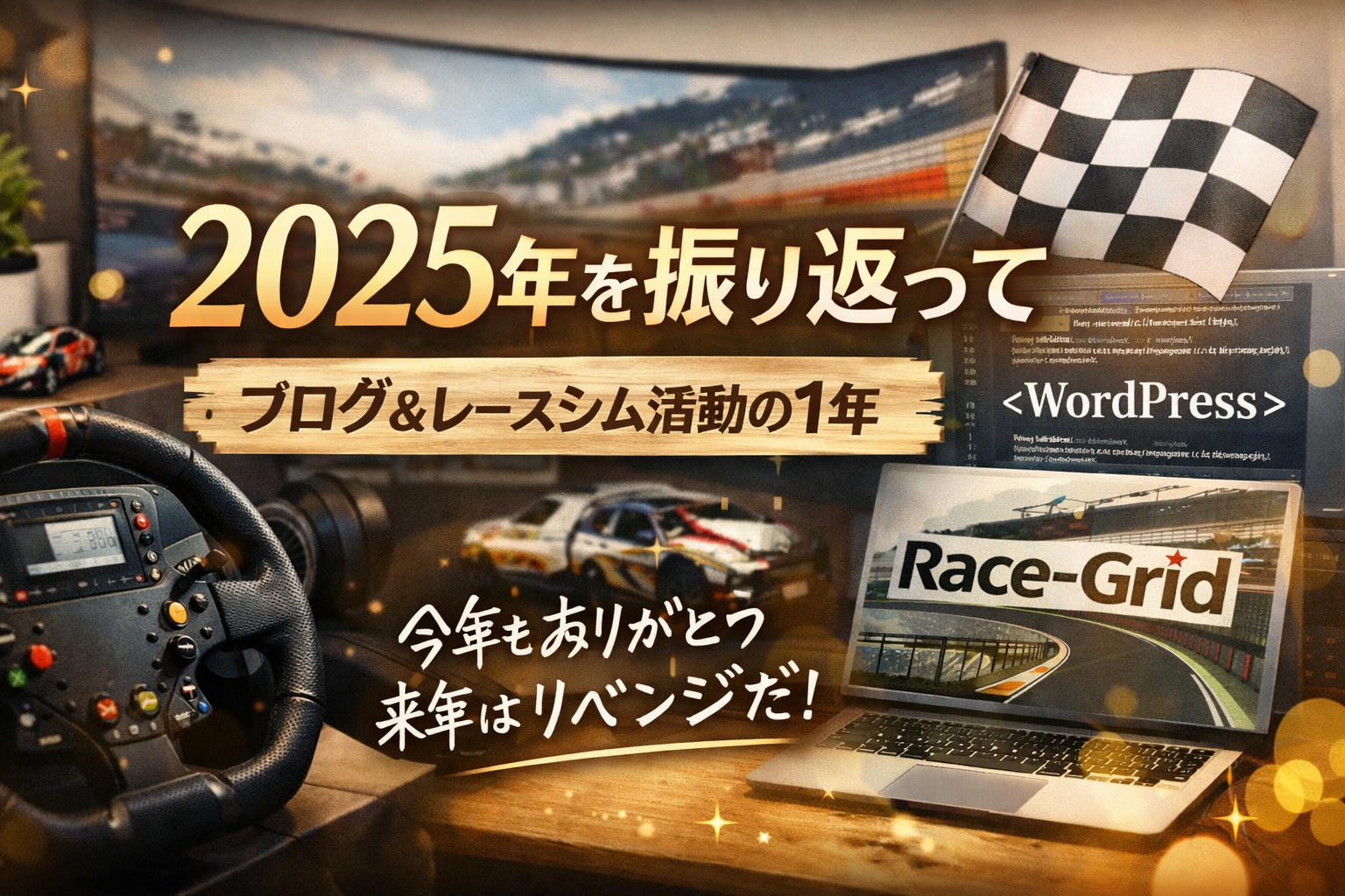 2025年を振り返るレースシムブログの年末あいさつOGP画像