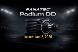 Fanatec新フラッグシップ「Podium DD」公式発表イメージ