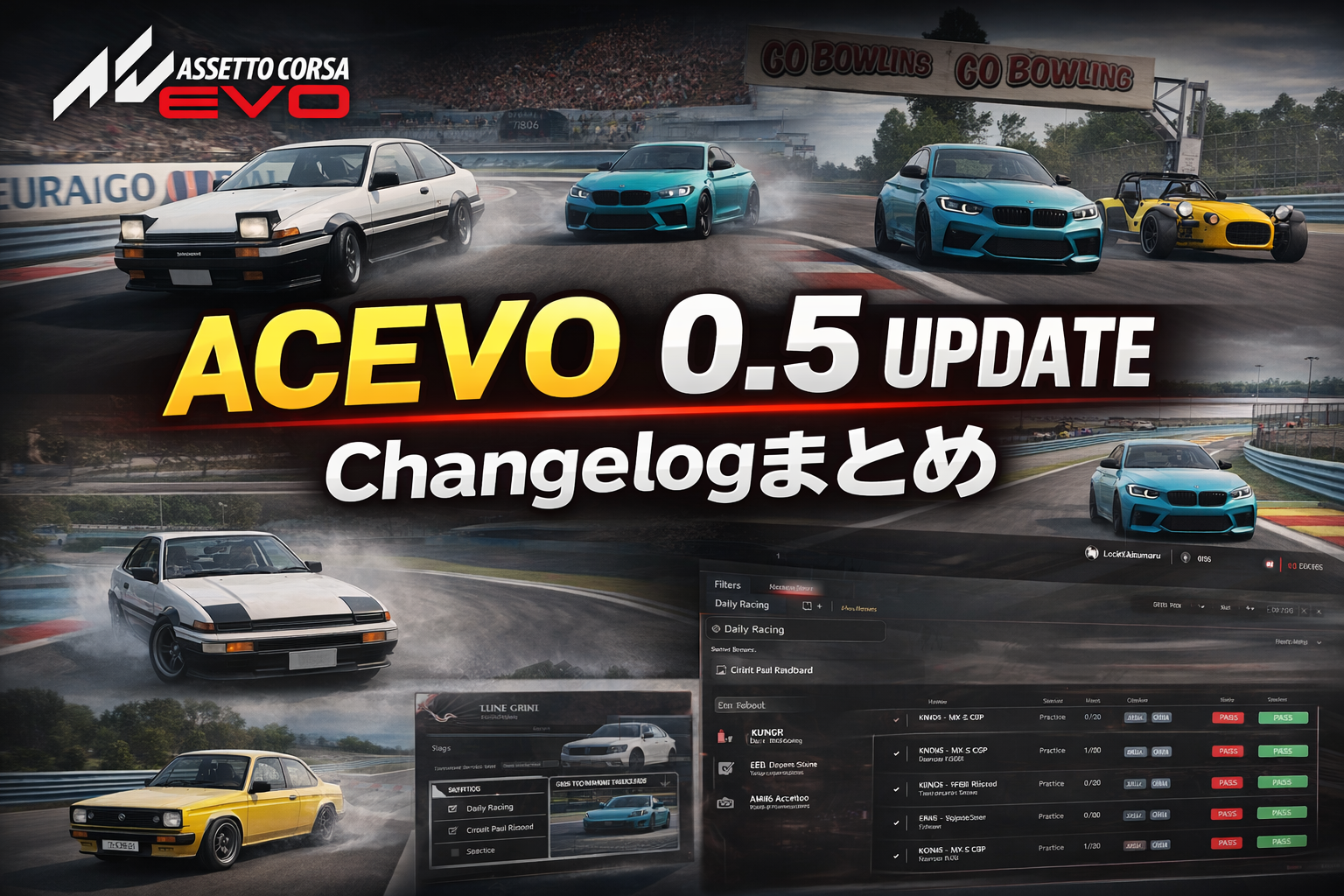 ACEVO 0.5の告知とチェンジログの内容をまとめた記事のアイキャッチ